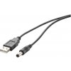 Renkforce Napájací kábel USB USB 2.0 USB-A zástrčka, DC zástrčka 5,5 mm 1.00 m čierna pozlátené kontakty RF-40 Renkforce Napájací kábel USB USB 2.0 USB-A zástrčka, DC zástrčka 5,5 mm 1.00 m čierna pozlátené kontakty RF-40