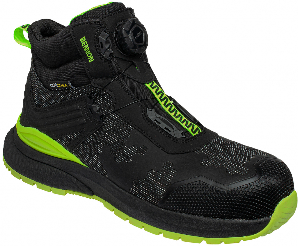 Bennon Predator S3 ESD High obuv čierna/zelená