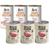 BRIT Mono Protein Turkey 3x400g & WILD FARM Hovädzia paštéta 3x400g bezlepkové krmivo pre psov BRIT Mono Protein Turkey 3x400g & WILD FARM Hovädzia paštéta 3x400g bezlepkové krmivo pre psov
