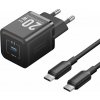 Vention 1-Port USB-C GaN Charger (20W) with USB-C to USB-C Cable (1M) EU-Plug Black TZ-FEPB0-EU-01 (TZ-FEPB0-EU-01) Vention 1-Port USB-C GaN Charger (20W) with USB-C to USB-C Cable (1M) EU-Plug Black TZ-FEPB0-EU-01 (TZ-FEPB0-EU-01)