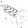 neuvedená Skrutka so zápustnou hlavou s vnútor.šesťhranom, AISI304, M6x16 neuvedená Skrutka so zápustnou hlavou s vnútor.šesťhranom, AISI304, M6x16