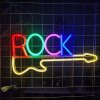LED svetelná neónová reklama na stenu - ROCK GITARA logo LED svetelná neónová reklama na stenu - ROCK GITARA logo