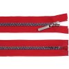 Dúhový kostený zips No 5 dĺžka 50 cm - 1 ks 148 červená Dúhový kostený zips No 5 dĺžka 50 cm - 1 ks 148 červená