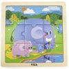 Drevené puzzle Slony 9 dielikov - autor neuvedený Drevené puzzle Slony 9 dielikov - autor neuvedený