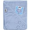 XKKO Organic BIO Bavlnená froté osuška s kapucňou 90x90 - Baby Blue Stars XKKO Organic BIO Bavlnená froté osuška s kapucňou 90x90 - Baby Blue Stars