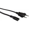 Kábel sieťový 230V, 2pin vidlica (CEE7/16) priama - C7 (2pin), 3m, 0.75mm², 2.5A, čierny Kábel sieťový 230V, 2pin vidlica (CEE7/16) priama - C7 (2pin), 3m, 0.75mm², 2.5A, čierny