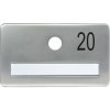 SOLIDO dveřní jmenovka bez kukátka, otvor o 14, hliník sříbrný elox,gravír. č.20 SOLIDO dveřní jmenovka bez kukátka, otvor o 14, hliník sříbrný elox,gravír. č.20
