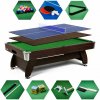 Biliardový stôl Vip Extra 9 FT hnedo/zelený s nadstavcom ping-pong/doska Biliardový stôl Vip Extra 9 FT hnedo/zelený s nadstavcom ping-pong/doska