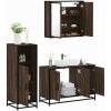 vidaXL 3-dielna sada kúpeľňového nábytku hnedý dub spracované drevo vidaXL 3-dielna sada kúpeľňového nábytku hnedý dub spracované drevo