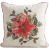EUROFIRANY VIANOČNÁ DEKORAČNÁ OBLIEČKA NA VANKÚŠ POINSETTIA 45X45 CM VZOROVANÁ EUROFIRANY VIANOČNÁ DEKORAČNÁ OBLIEČKA NA VANKÚŠ POINSETTIA 45X45 CM VZOROVANÁ