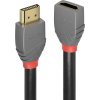 LINDY HDMI predlžovací kábel Zástrčka HDMI-A, Zásuvka HDMI-A 2.00 m antracitová, čierna, červená 36477 4K UHD, pozlátené kontakty HDMI kábel; 36477 LINDY HDMI predlžovací kábel Zástrčka HDMI-A, Zásuvka HDMI-A 2.00 m antracitová, čierna, červená 36477 4K UHD, pozlátené kontakty HDMI kábel; 36477