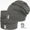 Dráče Bavlnená čiapka a nákrčník Dráča - Alan 25, tmavo šedá Farba: Sivá, Veľkosť: 50-52 Dráče Bavlnená čiapka a nákrčník Dráča - Alan 25, tmavo šedá Farba: Sivá, Veľkosť: 50-52
