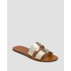 Dámske šľapky Manebi Leather Two Bands Sandals Canyon Strieborné Dámske šľapky Manebi Leather Two Bands Sandals Canyon Strieborné