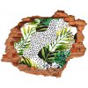 Diera 3D fototapeta na stenu nálepka Tropické listy 90x70 cm Diera 3D fototapeta na stenu nálepka Tropické listy 90x70 cm