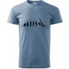 Evoluce Windsurfing - Klasické pánske tričko vyššej gramáže - S ( Denim ) Evoluce Windsurfing - Klasické pánske tričko vyššej gramáže - S ( Denim )