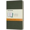 Moleskine Zošity Cahier A5 linajkový 3 ks tmavo zelené