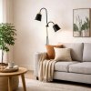 Moderná stojaca podlahová lampa 192 cm 2 × E27 čierna loft (Lampa do obývačky a spálne s dvomi nezávislými svetelnými bodmi) Moderná stojaca podlahová lampa 192 cm 2 × E27 čierna loft (Lampa do obývačky a spálne s dvomi nezávislými svetelnými bodmi)