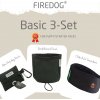 Firedog Basic 3-Set nylon čierny