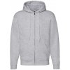 Premium Hooded Sweat-Jacket Black heather grey