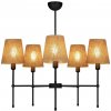 Belis | Luster na tyči MADELA 5xE14/40W/230V juta/čierna | 0128 Belis | Luster na tyči MADELA 5xE14/40W/230V juta/čierna | 0128