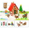 Jeujura Drevená stavebnica 90 dielov Vianočná chata Jeujura Drevená stavebnica 90 dielov Vianočná chata