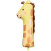 PartyDeco Balónik fóliový číslo 1 Žirafa 42 x 90 cm PartyDeco Balónik fóliový číslo 1 Žirafa 42 x 90 cm