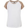 Ladies Contrast Raglan Tee - white/softtaupe M Ladies Contrast Raglan Tee - white/softtaupe M