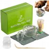 KOMPLETNÁ SADA NA MATCHA: BAMBUSOVÁ METLIČKA CHASEN, SITKO A SKLENENÝ ČAJNÍK 500ml KOMPLETNÁ SADA NA MATCHA: BAMBUSOVÁ METLIČKA CHASEN, SITKO A SKLENENÝ ČAJNÍK 500ml