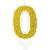 Sviečka narodeninová 7 cm číslica „0 zlatá 5902230748200