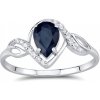 SILVEGO strieborný prsteň AYNE s pravým Zafírom FNJR1249SA