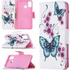 Peňaženkové kožené puzdro na Honor 9X Lite - Peach Blossom and Butterfly Peňaženkové kožené puzdro na Honor 9X Lite - Peach Blossom and Butterfly