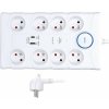 Solight prepäťová ochrana, 8z, USB A+C, 2m, biela Solight prepäťová ochrana, 8z, USB A+C, 2m, biela