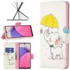 Peňaženkové kožené puzdro DRAWING na Samsung Galaxy A33 5G - Umbrella Elephant Peňaženkové kožené puzdro DRAWING na Samsung Galaxy A33 5G - Umbrella Elephant