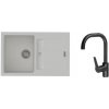 K-StrongSinks S3 Set drez Vardar 780x500mm granit biela + Batéria Garonne čierna K-StrongSinks S3 Set drez Vardar 780x500mm granit biela + Batéria Garonne čierna