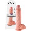 King Cock - realistický dildo s semenníkmi - 25 cm - telová farba King Cock - realistický dildo s semenníkmi - 25 cm - telová farba