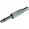 JACK konektor 6.3mm mono, na kábel kovový JACK konektor 6.3mm mono, na kábel kovový