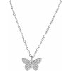 Again Jewelry Strieborný náhrdelník s motýlikom AJNA0005
