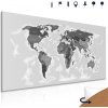 Obraz na korku nádherná mapa v čiernobielom prevedení Obraz na korku nádherná mapa v čiernobielom prevedení