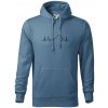 Stafordšírsky bulteriér EKG - Mikina pánska Cape s kapucňou - M ( Denim ) Stafordšírsky bulteriér EKG - Mikina pánska Cape s kapucňou - M ( Denim )