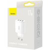 Baseus Travel Charger Compact wall Charger U+U+U, 17W EU White (CCXJ020102) Baseus Travel Charger Compact wall Charger U+U+U, 17W EU White (CCXJ020102)