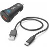 HAMA set: rýchla USB nabíjačka do vozidla QC 3.0 19,5 W + kábel USB A-C 1,5 m HAMA set: rýchla USB nabíjačka do vozidla QC 3.0 19,5 W + kábel USB A-C 1,5 m