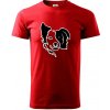 Border kólia obrys hlavy - Klasické pánske tričko vyššej gramáže - XS ( Červená ) Border kólia obrys hlavy - Klasické pánske tričko vyššej gramáže - XS ( Červená )