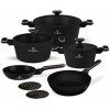Berlinger Haus BLACK ROSE hliníková Súprava hrncov 10 ks . Berlinger Haus BLACK ROSE hliníková Súprava hrncov 10 ks .
