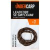 UnderCarp Šnúrka s oloveným jadrom Leadcore 45lb 1m Hnedá