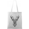 Jeleň kresba - Taška bavlnená - 42 x 38 cm ( Biela ) Jeleň kresba - Taška bavlnená - 42 x 38 cm ( Biela )