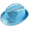 Klobúk s flitrami na karneval a párty - 1 ks 8 modrá azuro Klobúk s flitrami na karneval a párty - 1 ks 8 modrá azuro