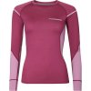 PROGRESS Dámske funkčné Merino tričko MERINO LS vínová ružová biela PROGRESS Dámske funkčné Merino tričko MERINO LS vínová ružová biela