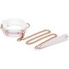 Liebe Seele White & Pink Fairy Leather Collar and Leash, kožený obojok s vôdzkou Liebe Seele White & Pink Fairy Leather Collar and Leash, kožený obojok s vôdzkou