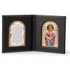 Kožená skladacia strieborná ikona Ochrany Bohorodičky Vzor: 1 Kožená skladacia strieborná ikona Ochrany Bohorodičky Vzor: 1