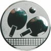 D2-A46/S - Emblém (pr.50mm) stolný tenis striebro - 5 cm D2-A46/S - Emblém (pr.50mm) stolný tenis striebro - 5 cm